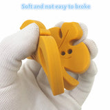 Chenkai 5pcs Silicone Leaf Teether BPA DIY Baby Chewing Pendant Nursing Sensory