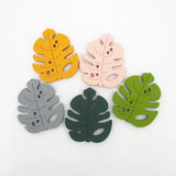 Chenkai 5pcs Silicone Leaf Teether BPA DIY Baby Chewing Pendant Nursing Sensory