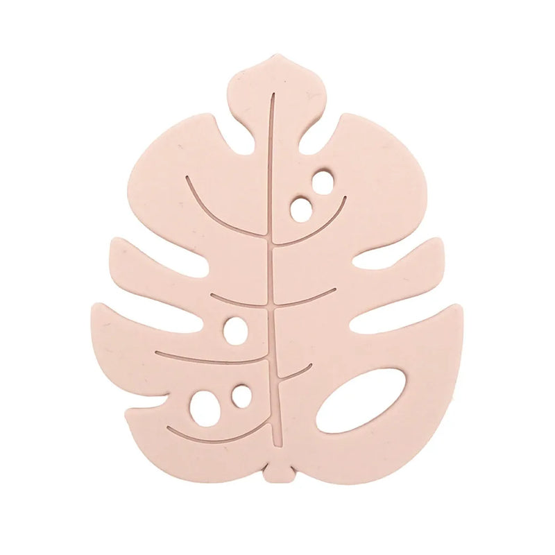 Chenkai 5pcs Silicone Leaf Teether BPA DIY Baby Chewing Pendant Nursing Sensory