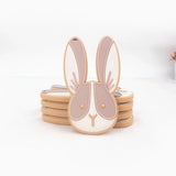 5pcs Silicone Rabbit Teethers BPA Free Baby Chewing Pendant Teething Toys