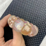 Cherry Blossom Agate Stone Bracelet - DIY Gemstone Bangle for Women