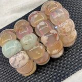 Cherry Blossom Agate Stone Bracelet - DIY Gemstone Bangle for Women