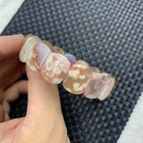 Cherry Blossom Agate Stone Beads Bracelet Gemstone DIY Bangle Gift