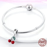 Cherry Charm Beads for Bracelet Necklace 925 Silver