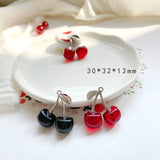Cherry Fruit Ear Stud Hipster Bracelet DIY Pendant 4pcs