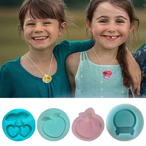 Cherry Peach Ball Shaker Silicone Mold Epoxy Resin Quicksand Pendant