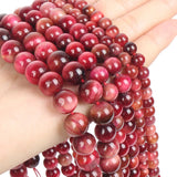 Red Tiger Eye Natural Stone Beads Round Loose Beads 6/8/10MM