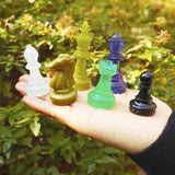 Chess Board Resin Mold Set with 6 Chess Pieces Silicone Molds
