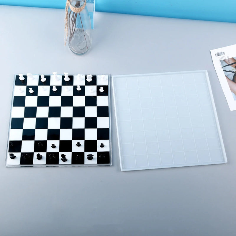 Chess Board Silicone Casting Molds for DIY Resin Chess Board