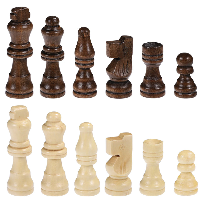 Wooden Chess Pieces Set Staunton Wood Chessmen Child