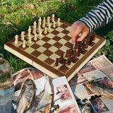 Wooden Chess Pieces Set Staunton Wood Chessmen Child