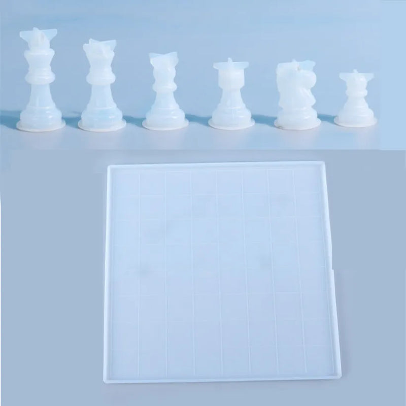 Chess Game Resin Silicone Molds Set Queen King 6 Three-Dimensional International