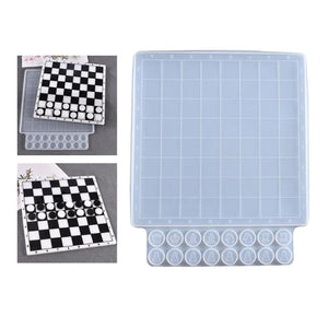 Chess Pieces Silicone Mold Chess Board Resin Mold Set DIY Art Crafts