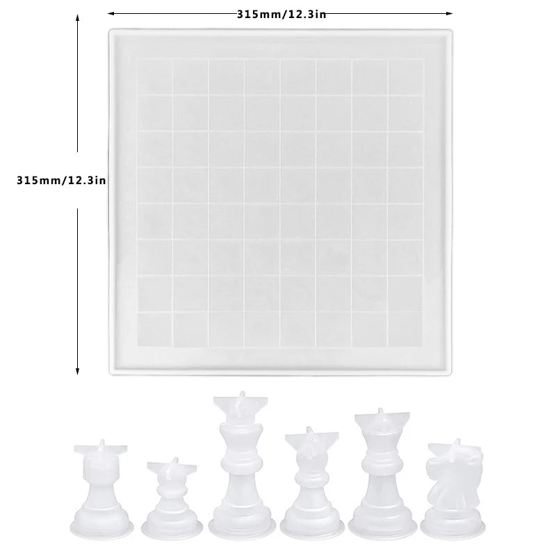 Chess Silicone Mould DIY Epoxy Mold Set