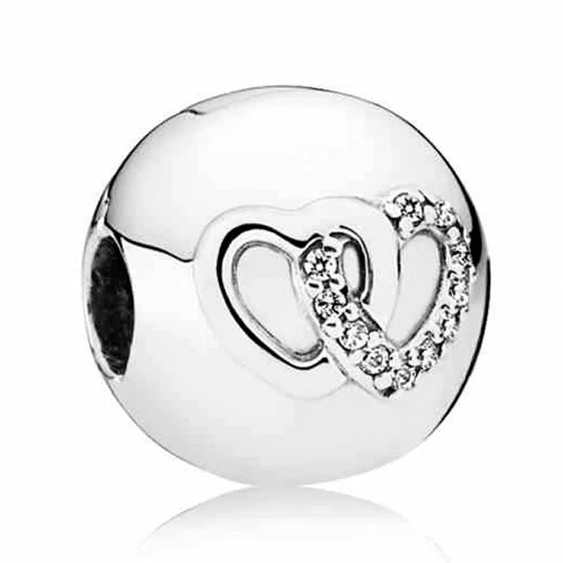 Heart Charm 925 Sterling Silver Beads for Bracelet DIY Jewelry
