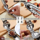 Stainless Steel Chestnut Nutcracker Opener Quick Clip Nuts Peeler Walnut Sheller