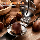 Stainless Steel Chestnut Nutcracker Opener Quick Clip Nuts Peeler Walnut Sheller