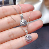 2 Carats Zircon Diamond Gemstones Pendant Necklace Women's Jewelry Gift