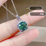 2 Carats Crystal Zircon Diamonds Gemstones Pendant Necklaces