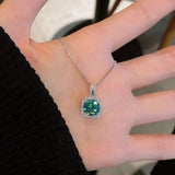 2 Carats Crystal Zircon Diamonds Gemstones Pendant Necklaces