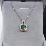 2 Carats Crystal Zircon Diamonds Gemstones Pendant Necklaces