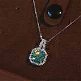 2 Carats Crystal Zircon Diamonds Gemstones Pendant Necklaces
