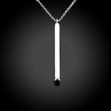 925 Silver Bar Pendant Chocker Statement Necklaces Punk Style Jewelry For Women