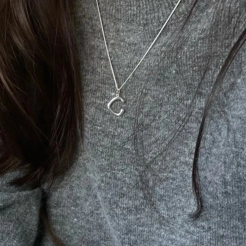 925 Silver Necklace Oval Pendant Choker Women Fine Jewelry