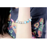 Glass Beads DIY Bracelet Butterfly Flower Crystal Bracelet