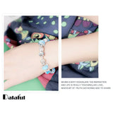 Glass Beads DIY Bracelet Butterfly Flower Crystal Bracelet