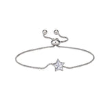 Zircon Crystal Chain Bracelet Silver Jewelry Bijoux