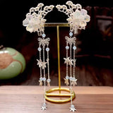 Cubic Zircon Big Leaf Women Wedding Hair Comb Pins Bridal Headpi