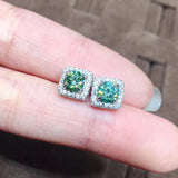 Crystal Zircon Diamonds Square Stud Earrings for Women