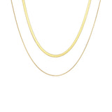 Double Layered PVD 18K Plated Necklaces for Women Stainless Steel Chokers