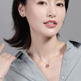 Multicolor Crystal Flower Zircon Diamonds Pendant Necklace 18k Choker
