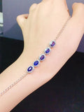 Red Austrian Crystal Chain Bracelets for Women Ruby Emerald Gemstones