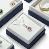 Paper Jewelry Box Ring Pendant Necklace Jewellery Organizer Storage Boxes Case