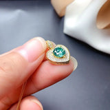 1Ct Zircon Diamond Pendant Necklace 18k Choker Jewelry
