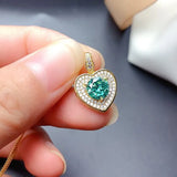 1Ct Zircon Diamond Pendant Necklace 18k Choker Jewelry