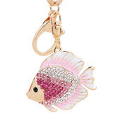 Crystal Goldfish Keychain Ring Holder for Car K267