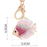 Crystal Goldfish Keychain Ring Holder for Car K267