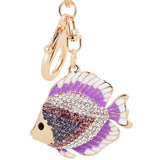 Crystal Goldfish Keychain Ring Holder for Car K267