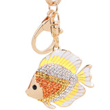 Crystal Goldfish Keychain Ring Holder for Car K267
