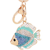 Crystal Goldfish Keychain Ring Holder for Car K267