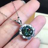 Flower Pendant Necklaces Choker for Women Crystal Diamonds Jewelry