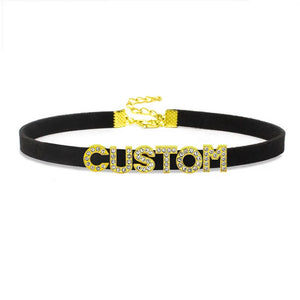Personalized Name Collar Choker Necklace Goth Jewelry