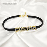 Personalized Name Collar Choker Necklace Goth Jewelry