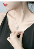 Gourd Carving Bling Pendant Necklace with Zircon Diamonds Gemstones