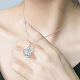 Gourd Carving Bling Pendant Necklace with Zircon Diamonds Gemstones