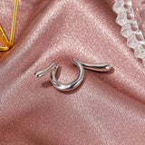 Geometric Distortion Snake Ear Cuff Earrings for Women